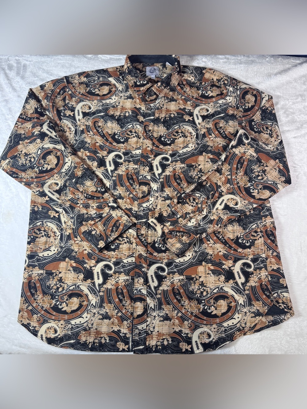 Kilburne & Finch 3XLT Big Tall Paisley Western Button Up Shirt